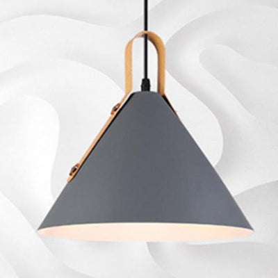 Nordic Minimalist Macaron Color Cone 1-Light Pendant Light