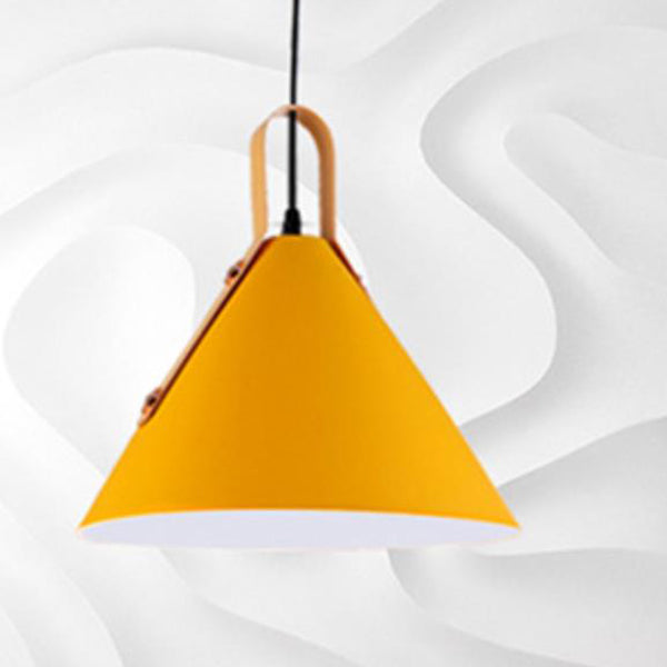 Nordic Minimalist Macaron Color Cone 1-Light Pendant Light