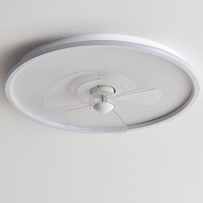 Moderne Acryl Runde Minimalistische LED-Deckenventilatorlampe 