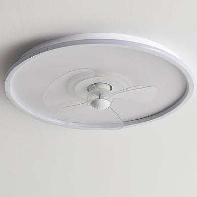 Modern Acrylic Round Minimalistic LED Flush Mount Fan Light