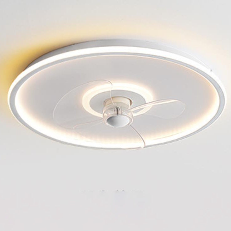 Modern Acrylic Round Minimalistic LED Flush Mount Fan Light