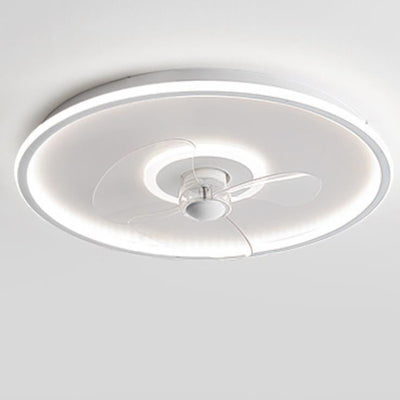 Modern Acrylic Round Minimalistic LED Flush Mount Fan Light