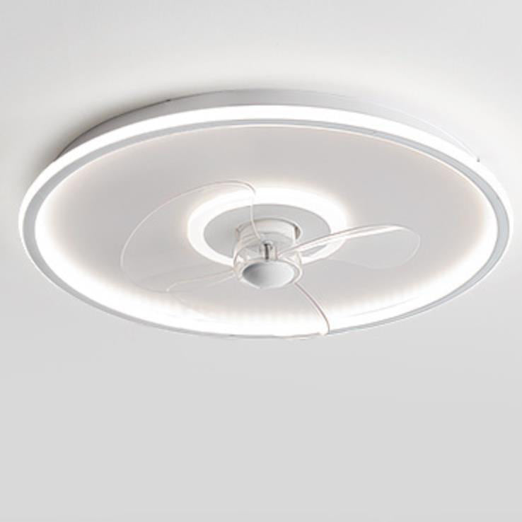 Modern Acrylic Round Minimalistic LED Flush Mount Fan Light