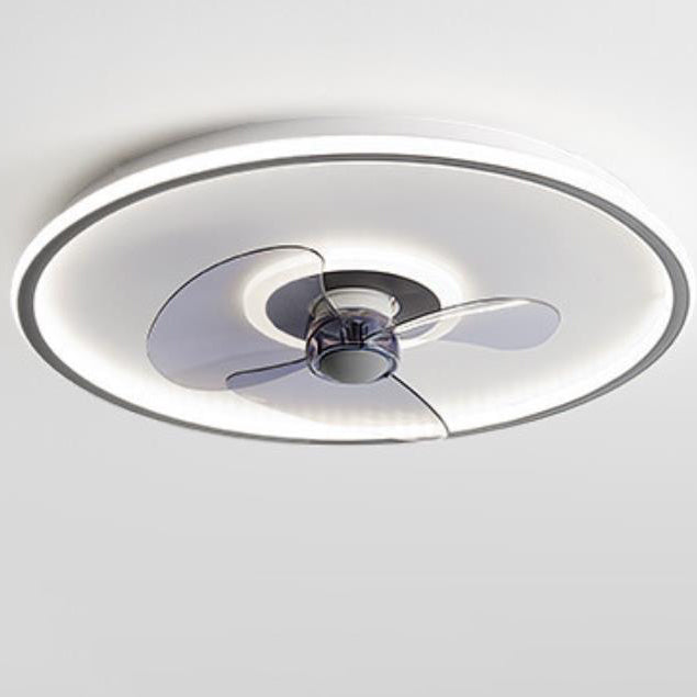 Modern Acrylic Round Minimalistic LED Flush Mount Fan Light