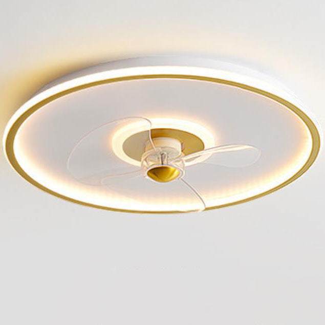 Modern Acrylic Round Minimalistic LED Flush Mount Fan Light