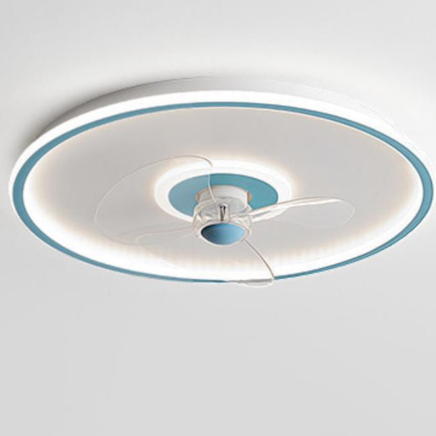 Modern Acrylic Round Minimalistic LED Flush Mount Fan Light