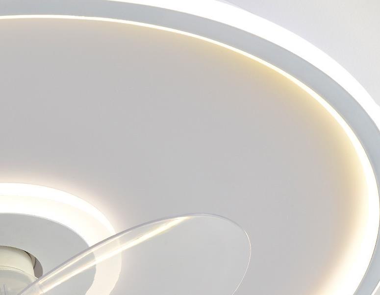 Modern Acrylic Round Minimalistic LED Flush Mount Fan Light