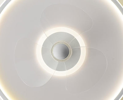 Modern Acrylic Round Minimalistic LED Flush Mount Fan Light