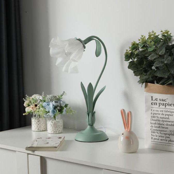 Diseño de Flores Europeo Moderno Lámpara de Mesa de 1 Luz 