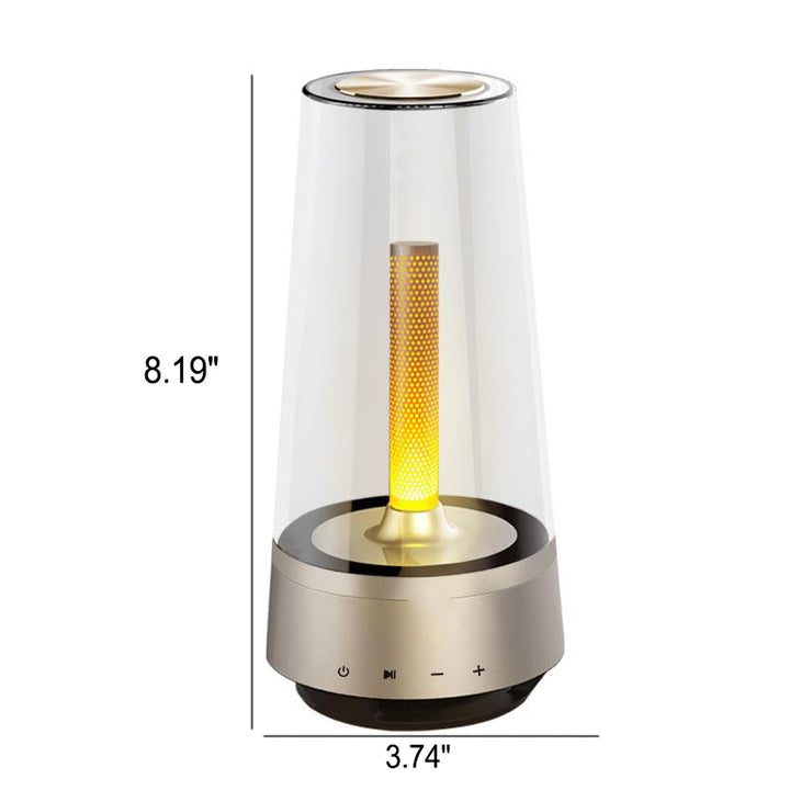 Conception de bougie créative Haut-parleur Bluetooth Lampe de table LED 
