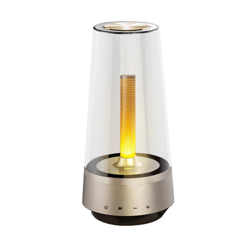 Conception de bougie créative Haut-parleur Bluetooth Lampe de table LED 