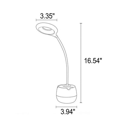 Creative Simplicity White LED Touch Rechargeable USB Pen Holder Desk Lamp