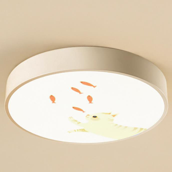 Plafonnier LED rond coloré et créatif pour enfants 