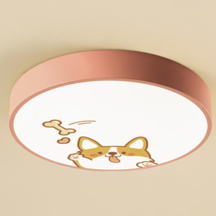 Plafonnier LED rond coloré et créatif pour enfants 