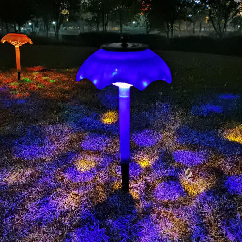 تصميم مظلة شمسية LED زينة حديقة مصباح أرضي 