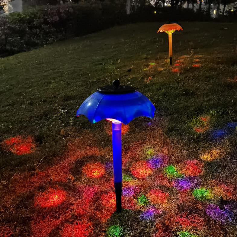 Diseño de Sombrilla Solar Lámpara de Piso Decorativa con LED para Jardín 
