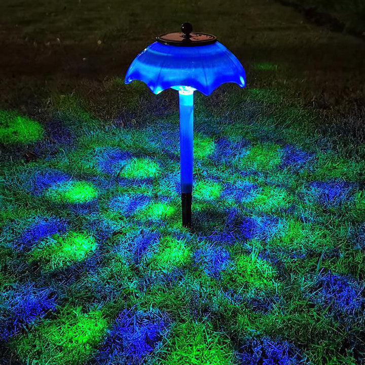 Diseño de Sombrilla Solar Lámpara de Piso Decorativa con LED para Jardín 