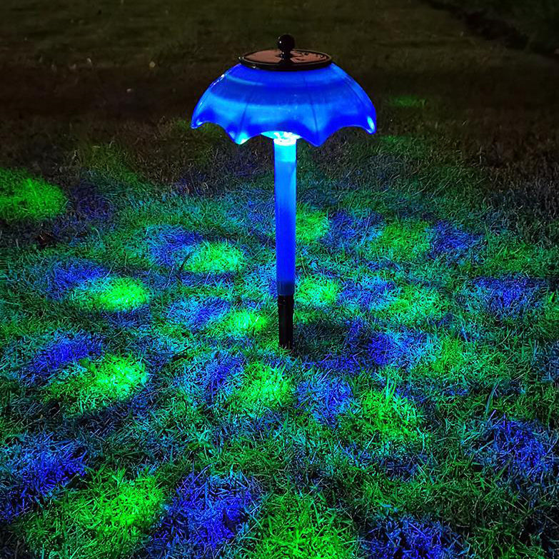 Solar Umbrella Design LED Lawn Decoration Floor Lamp