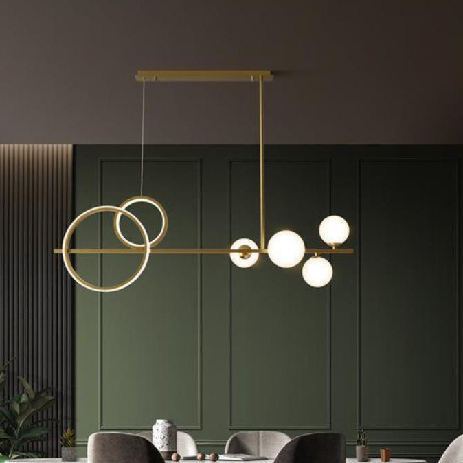 Moderne Luxus Lange Magic Bean Runde LED 6-Licht Kronleuchter 