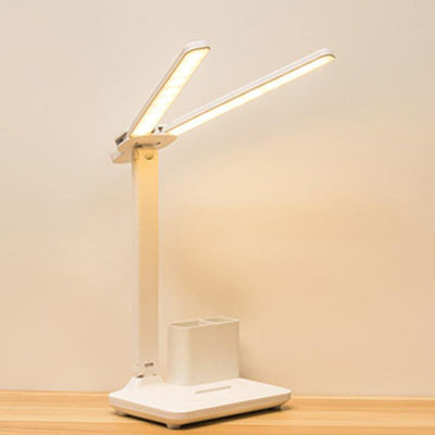 Lampe de Table LED à Double Tête Créative avec Protection des Yeux et Angle Réglable 