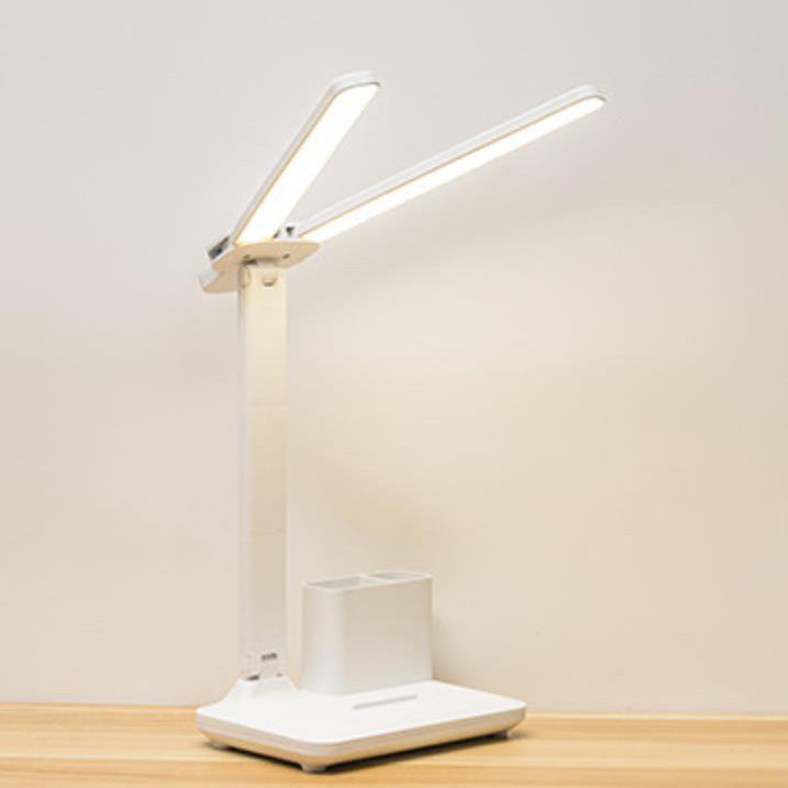 Lampe de Table LED à Double Tête Créative avec Protection des Yeux et Angle Réglable 
