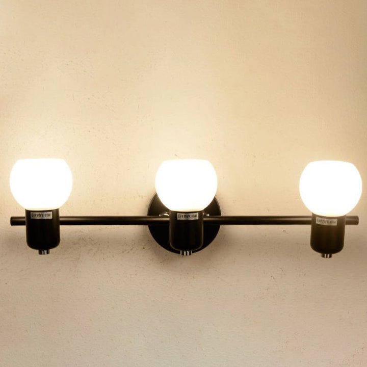 Vintage Weißes Glas Kuppel Schminklicht 2/3 Licht Wandleuchte 