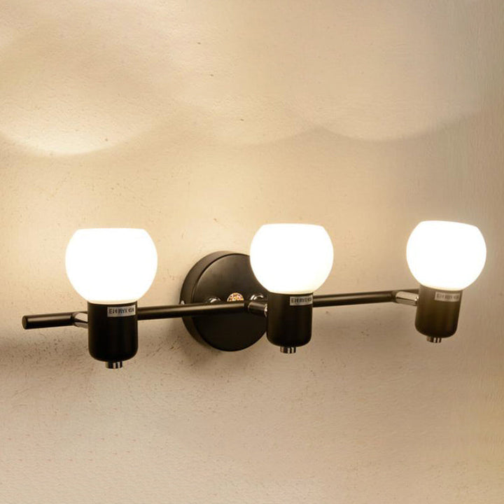 Vintage Weißes Glas Kuppel Schminklicht 2/3 Licht Wandleuchte 