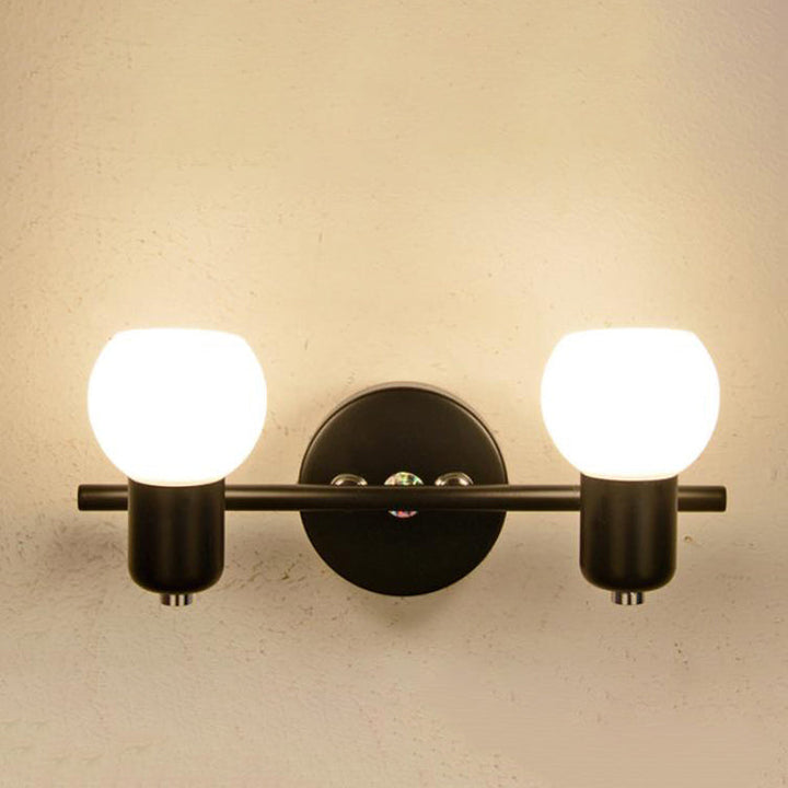 Vintage Weißes Glas Kuppel Schminklicht 2/3 Licht Wandleuchte 