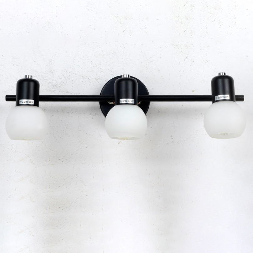 Vintage Weißes Glas Kuppel Schminklicht 2/3 Licht Wandleuchte 