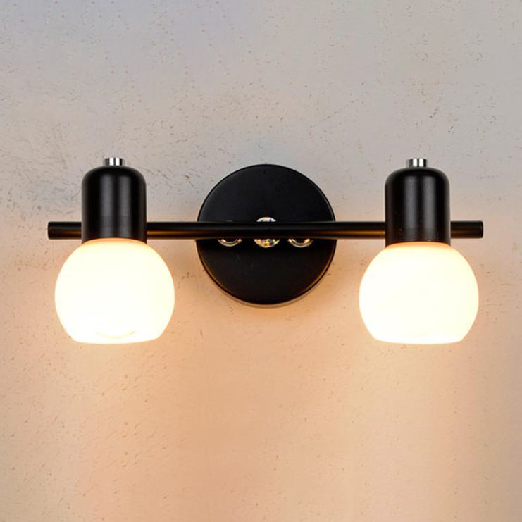 Vintage Weißes Glas Kuppel Schminklicht 2/3 Licht Wandleuchte 