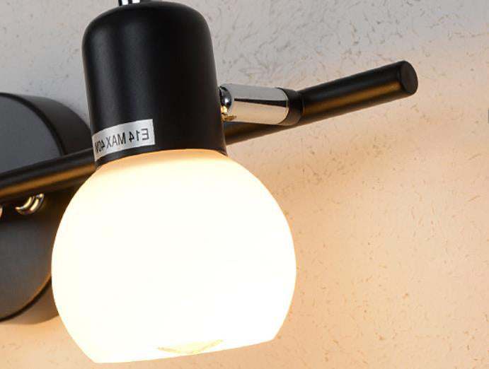Vintage Weißes Glas Kuppel Schminklicht 2/3 Licht Wandleuchte 