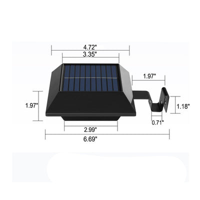 Solar Square Sink Design Wasserdichte LED-Gartenzaun-Wandleuchte für den Außenbereich 