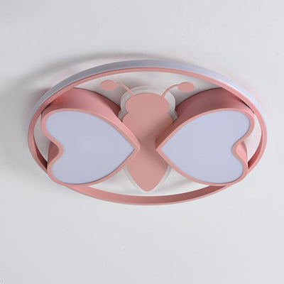 Creative Cartoon Butterfly Round LED  Flush Mount Ceiling Light