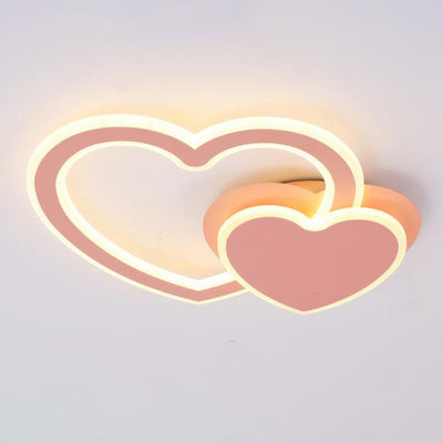 Modern Creative Heart Shaped LED Flush Mount Ceiling Light