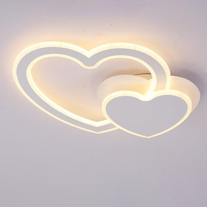 Modern Creative Heart Shaped LED Flush Mount Ceiling Light