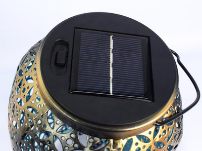 Solar Balloon Hollow Iron Light LED Outdoor Waterproof Decorative Light