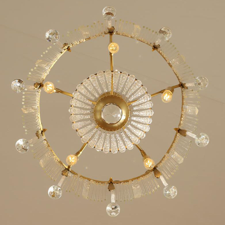 French Luxury Crystal Tassel Bead Design  6/7/9 Light Chandelier