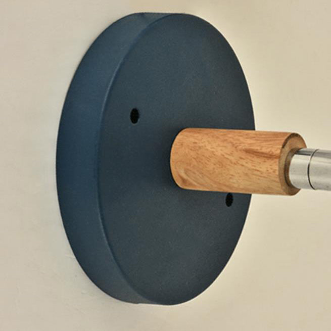 Nordischer Macaron-Kuppel-Kegel-Schirm Holzoberteil 1-Licht-Wandleuchte 