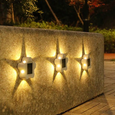 Modern Solar Plum Outdoor Waterproof Decorative Wall Sconce Lamp