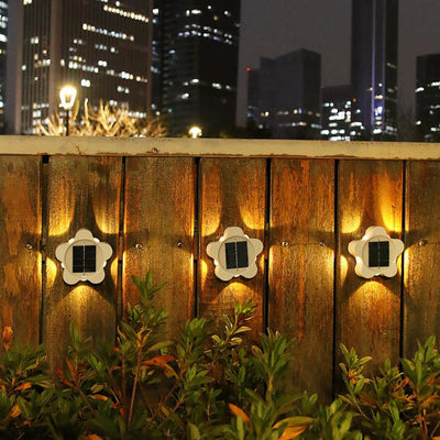 Modern Solar Plum Outdoor Waterproof Decorative Wall Sconce Lamp