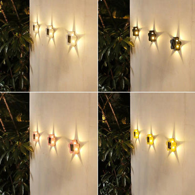 Modern Solar Plum Outdoor Waterproof Decorative Wall Sconce Lamp