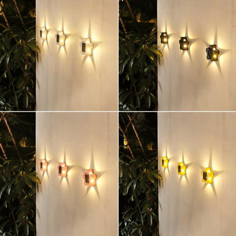 Lampe murale décorative étanche moderne pour extérieur en prune solaire 