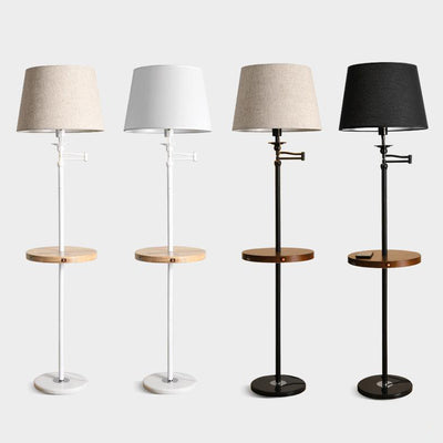 Minimalist Cone Fabric USB Wireless Rechargeable 1-Light Standing Table Lamp