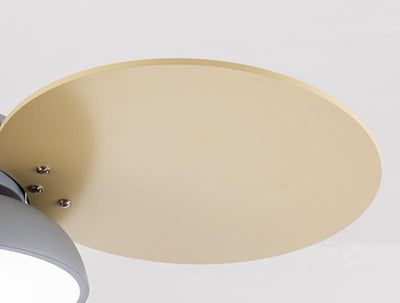 Einfaches buntes rundes Fächerblatt scherzt Downrods-Deckenventilator-Licht