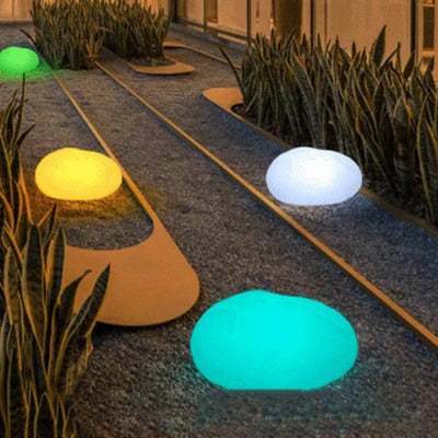 Modern Pebble PE Luminous Waterproof Outdoor Lawn Landscape Light