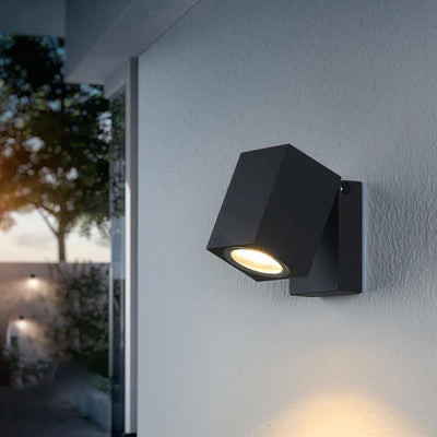 Modern Outdoor Waterproof Square Spotlight Adjustable Angle LED Garden Wall Sconce Lamp