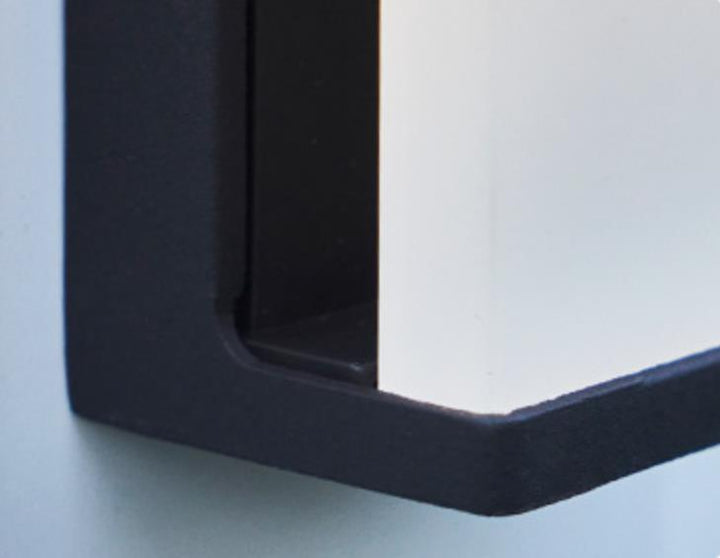 Solar quadratische Wandlampe aus mattem Glas, wasserdicht, mit LED 