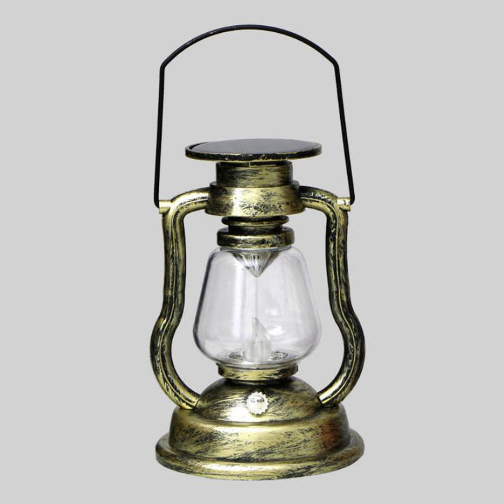 Lampe à pétrole rétro solaire Lampe cheval LED Décoration de jardin extérieure Patio Lampe à flamme portable 