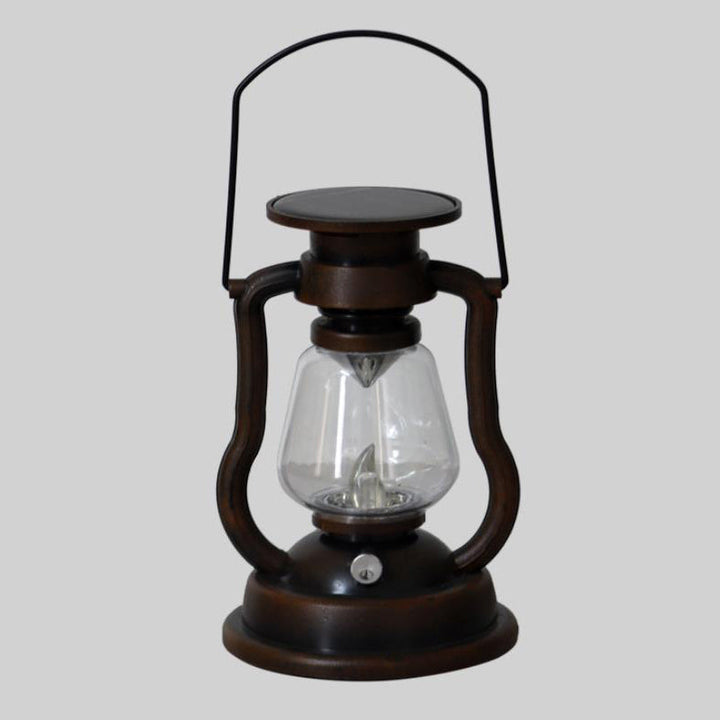 Lampe à pétrole rétro solaire Lampe cheval LED Décoration de jardin extérieure Patio Lampe à flamme portable 