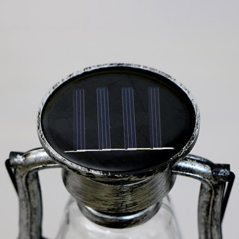 Lampe à pétrole rétro solaire Lampe cheval LED Décoration de jardin extérieure Patio Lampe à flamme portable 